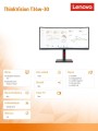 Monitor 34 cale ThinkVision T34w-30 WLED LCD 63D4GAT1EU -1664533