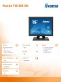 Monitor 15 cali T1531SR-B6 VA,RESISTIVE,HDMI,DP,VGA,IP54,2x1W -1582680