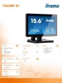 Monitor 16 cali T1633MC-B1 pojemnościowy 10pkt,IP54,TN,USBx2,DP,HDMI,VGA -1487920