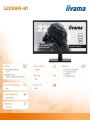 Monitor 21.5 cala G2230HS-B1 0.8ms,HDMI,DP,2x1W,FreeSync-1475635